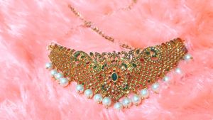 Elegant Gold-Plated Diamond Necklace