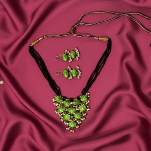 Dual kundan mangalsutra set