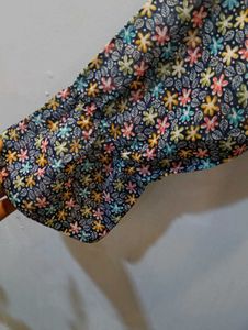 Floral Print Smocked Waist Dress