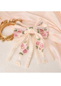 Embroidery Hair Bow 😀❤️🛍️