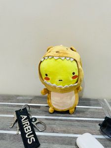 🦖💛 Cute Dino Hoodie Plush Toy – Soft &amp; Squishy🧸