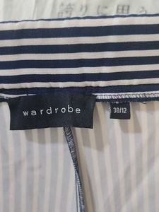 WARDROBE Striped Tie Waist Culottes