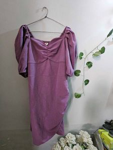 ATHENA Women Fit and Flare Purple Dress