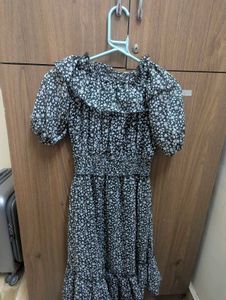 Floral Print Off Shoulder Dress