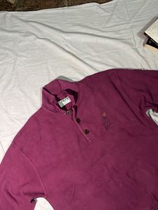 Burgundy Buttoned Pullover