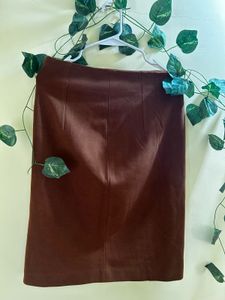 Brown Straight Skirt