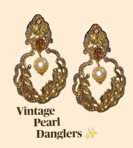 Vintage Pearl Danglers✨️