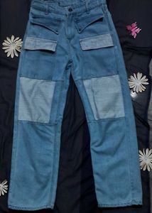 Patchwork Denim Jeans