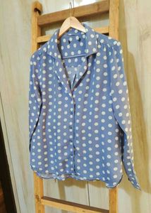 Crey Printed Shirt Size-36-M