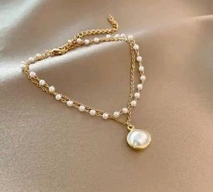 Pearl &amp; Gold Layered Bracelet