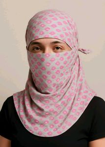 Pink Patterned Head and Face Covering🩷🫶