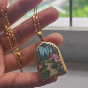 Handmade Cottagecore Pendant with chain
