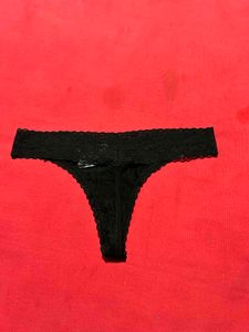 H&amp;M Black Lace Thong Panty – Size/M