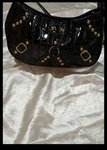 Black Embellished Shoulder Bag