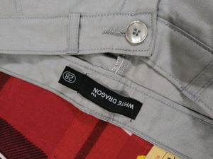 Cotton Slim Fit Flat-Front Pants