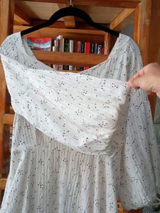 Beautiful Cotton Dress With Puff Sleeve