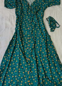 Teal green dress