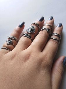 Silver Plated Ring Set