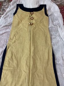 khaki straight Kurti