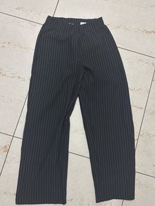 Striped Wide-Leg Trousers