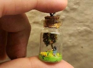 Handmade Tiny Glass Bottle Scenery ✨