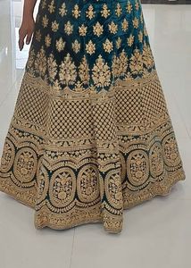 New Bridal Teal blue lehenga Unstitched