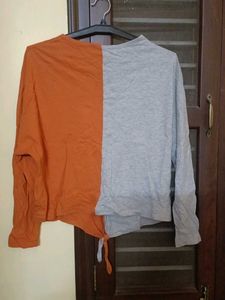 Two-Tone Long Sleeve Top