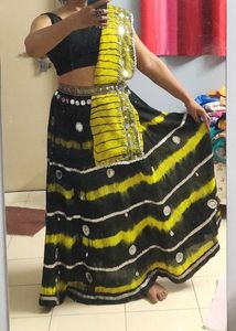 Mirror Embellished Lehenga Choli Dupatta Set
