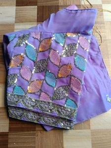 Trending Saree With Sleeves Work