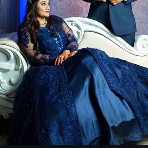 Stunning Gown With Heavy Embroidery &amp; Pearl