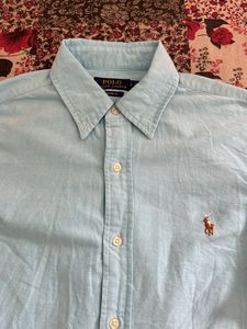 Polo ralph lauren shirt aqcua blue colour