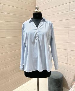 H&amp;M Striped Blue Shirt  Top