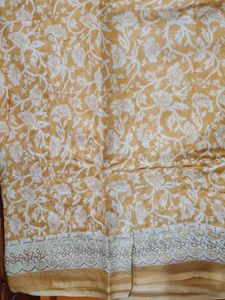Floral Print Cotton Saree