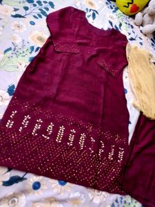 Elegant Maroon Kurta Set