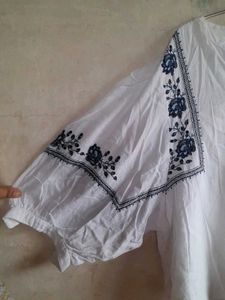 White Embroidered Top