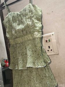 Green Floral Dress with Jacket