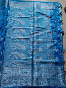 Blue Banarasi Silk Saree