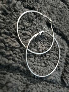 Silver Hoop Earrings