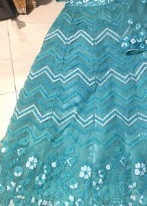 Aqua Embellished Lehenga Choli