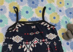 Cute Navy Blue Color Mino Dress