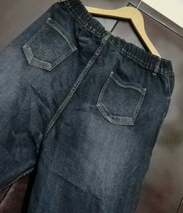 Charcoal Color Unique Panel Detail Jeans 34 Waist
