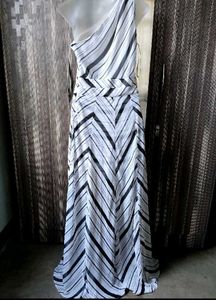 Striped One-Shoulder Jumpsuit