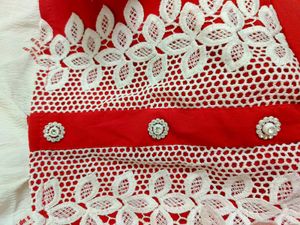 ♥️🤍 Red And White Beautiful Ethentic Top