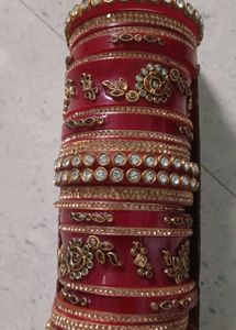 Red Bridal Chura Set