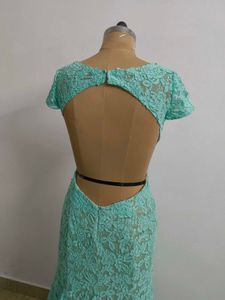 Mint Lace Mermaid Gown