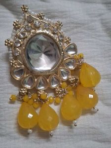 💛 Yellow Jumka – Elegant Earrings ✨