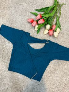 Teal Textured Blouse - Size XL