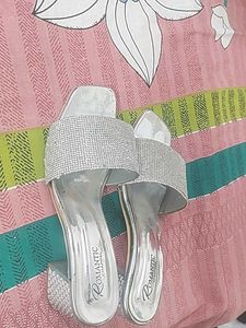 Silver Rhinestone Heels