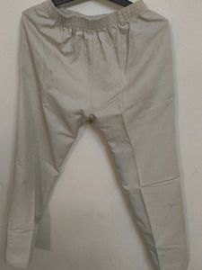 Khaki Elastic Waist Pants