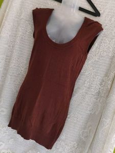 Brown Sleeveless Top